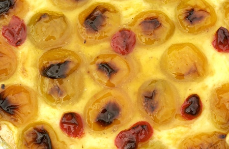 close up of a plum tartの写真素材