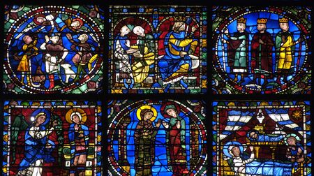 stained glass window of Chartres cathedral			のeditorial素材