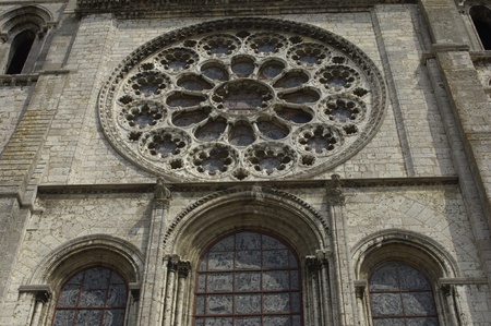rose window of Chartres cathedralのeditorial素材