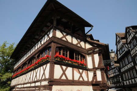old house in the district of La Petite France in Strasbourgのeditorial素材