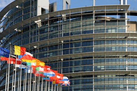 France, the European Parliament of Strasbourgのeditorial素材