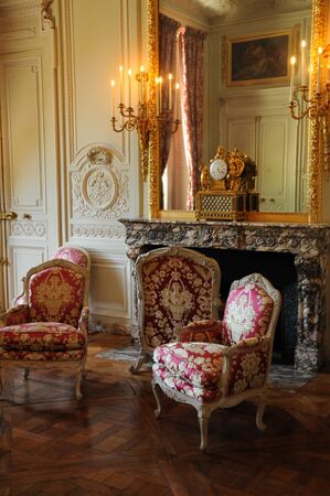 Versailles, a lounge in the Petit Trianonのeditorial素材