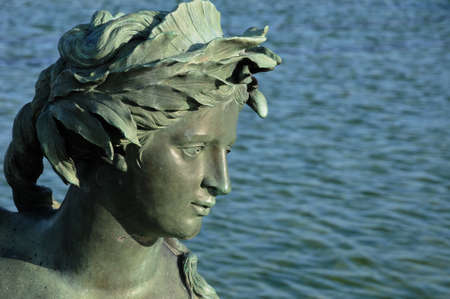 bronze statue in the park of Versailles Palaceのeditorial素材