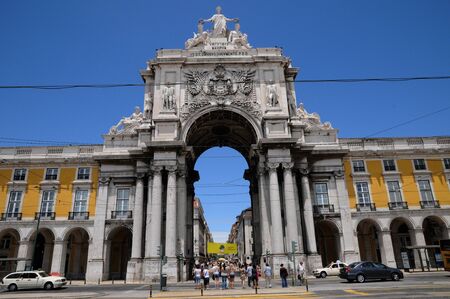 Portugal, the Praca do Comercio in Lisbonのeditorial素材