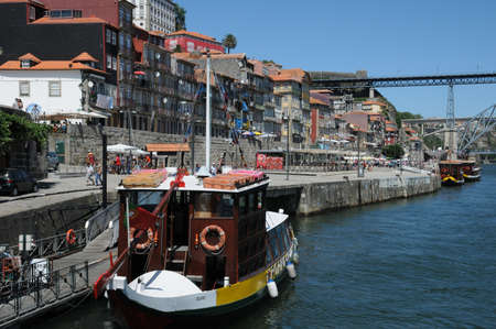 Portugal, view of Porto from Douro riverのeditorial素材