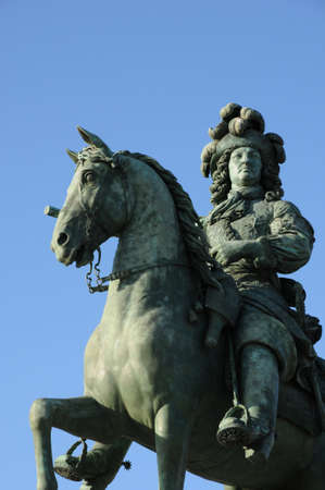 Versailles, bronze statue of Louis 14のeditorial素材