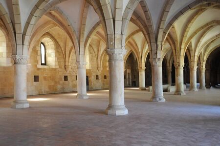 the dormitory of Alcobaca monastery in Portugal のeditorial素材