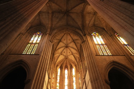 interior of monastery of Batalha in Portugalのeditorial素材
