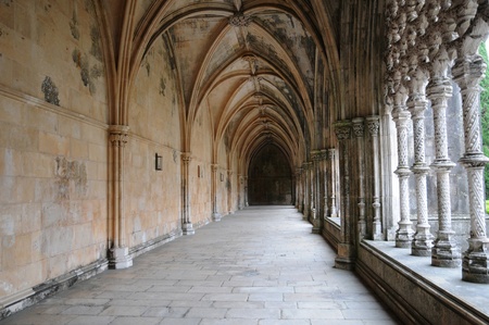 renaissance cloister of Batalha monastery in Portugalのeditorial素材