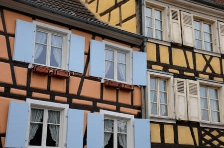 France, Alsace, renaissance house in Colmarのeditorial素材