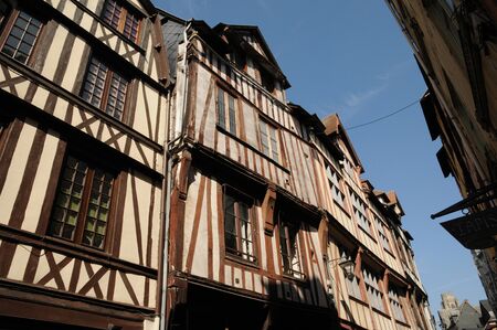 Normandy, picturesque old historical house in Rouen