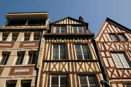 Normandy, picturesque old historical house in Rouenのeditorial素材