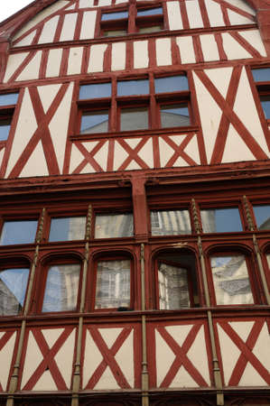 Normandy, picturesque old historical house in Rouen