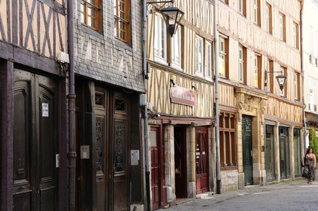 Normandy, picturesque old historical house in Rouenのeditorial素材