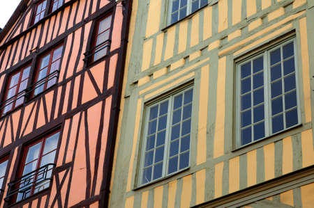 Normandy, picturesque old historical house in Rouenのeditorial素材
