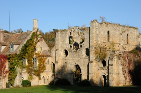 France, Yvelines,  les Vaux de Cernay abbeyのeditorial素材