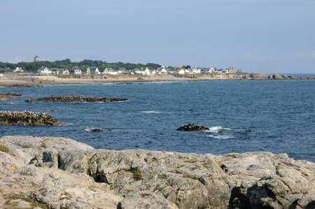 France, La Cote Sauvage in Batz sur Merのeditorial素材