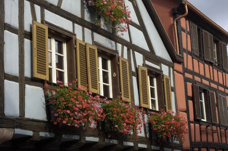 France, the small village of Kaysersberg in Alsaceのeditorial素材