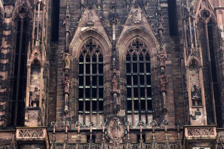 France, cathedral of Strasbourg in Alsaceの写真素材