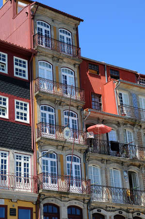 Portugal, the old historical houses in Portoのeditorial素材