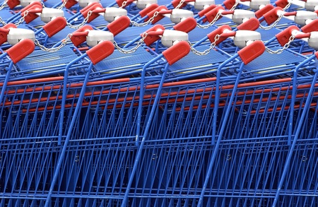 close up of market cartの写真素材