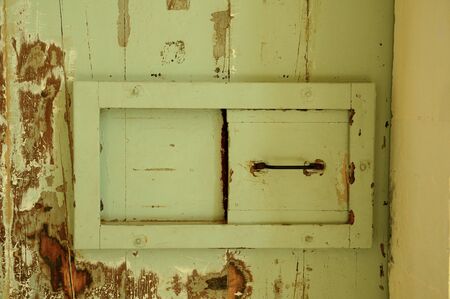 France, old jail door in Cadillac castleの写真素材