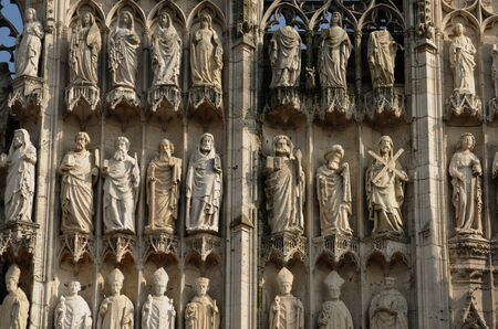 France,the  cathedral of Rouen in Normandyの写真素材