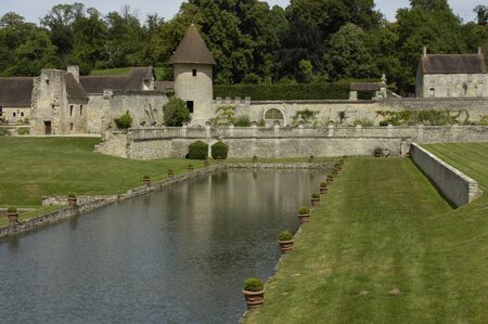 Val d Oise, the castle of  villarceauxのeditorial素材