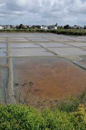 France, the salt evaporation pond in Guerandeのeditorial素材