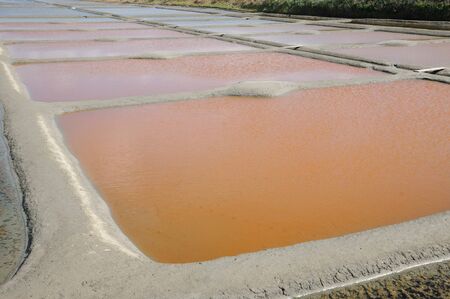 France, the salt evaporation pond in Guerandeのeditorial素材