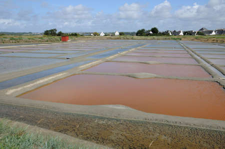 France, the salt evaporation pond in Guerandeのeditorial素材