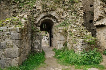 France, the castle of Ranrouet in Herbignacのeditorial素材