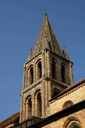 Ile de France, the old church of Jouy Le Moutierの写真素材