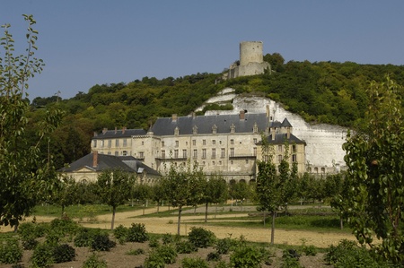 France, castle of La Roche Guyon, horizontal pictureのeditorial素材