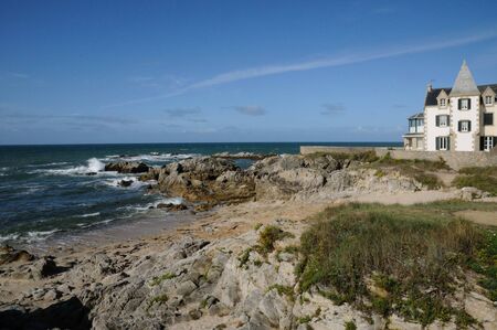 France, La Cote Sauvage in Le Croisicのeditorial素材