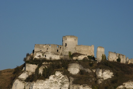 France, the historical castle of Chateau Gaillard in Normandieのeditorial素材