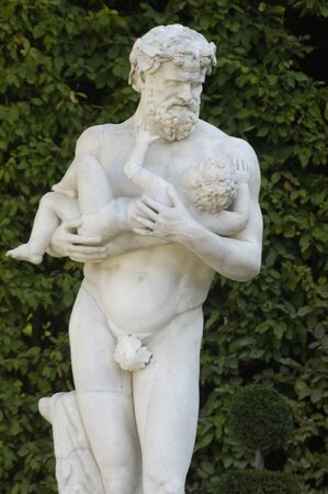 statue in the park of Versailles Palaceのeditorial素材