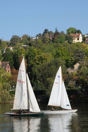 France, the city of Triel sur Seineのeditorial素材