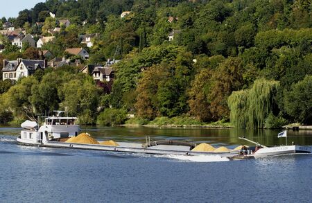 France, the city of Triel sur Seineの写真素材