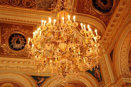 France, ceiling of the Grand Theatre de Bordeauxのeditorial素材