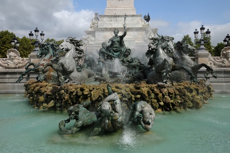 France, the Monument aux Girondins in Bordeauxのeditorial素材