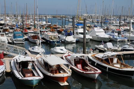 Gironde, sailing ships  in the port of Arcachonのeditorial素材
