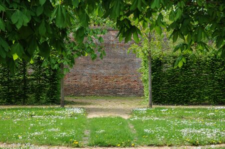 France, the garden of La Roche Guyon castleの写真素材