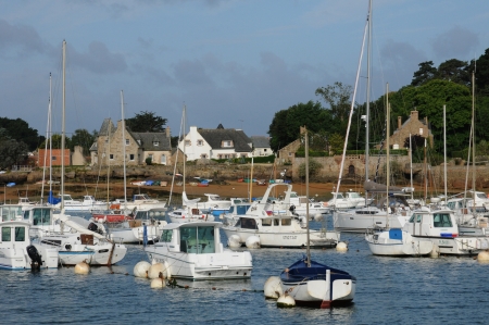 France, the picturesque port of Ploumanac hのeditorial素材