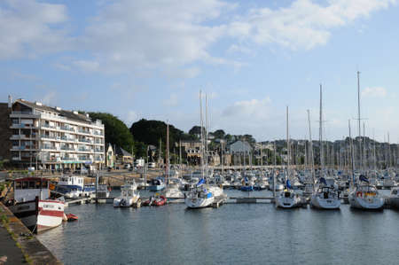 France, the harbour of Perros Guirecのeditorial素材