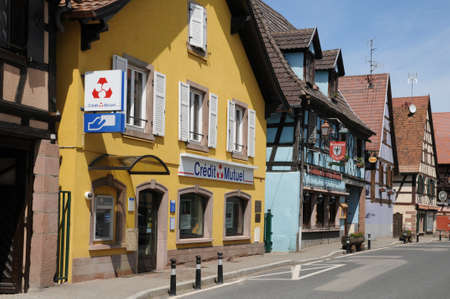 France, the village of Kintzheim in Alsaceのeditorial素材