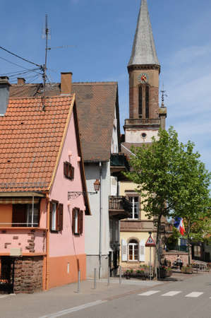 France, the village of Kintzheim in Alsaceのeditorial素材