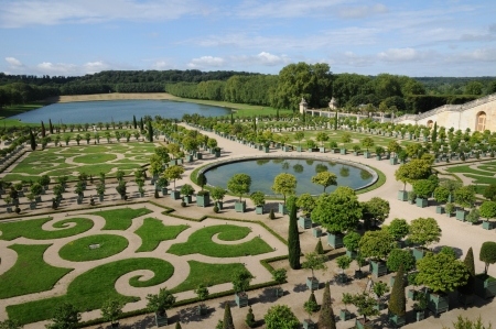 garden of the Versailles palace Orangeryのeditorial素材