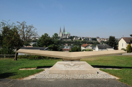 France, the aviator memorial of Chartres in Eure et LOirのeditorial素材