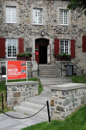 Canada, the historical district of Petit Champlain in Quebec  のeditorial素材